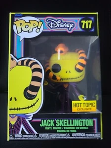 *IN HAND* FUNKO POP DISNEY 717 JACK SKELLINGTON Black Light Hot Topic BRAND NEW - Picture 1 of 6