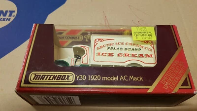 MM - Matchbox Models of Yesteryear Y-30 1920 Mack LKW weiss "Arctic Ice Cream" - Bild 1 von 2