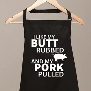 Delantales de cocina divertidos frotados I Like My Butt para hombres mujeres chef hornear novedad barbacoa - Imagen 1 de 9