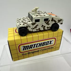 1993 MATCHBOX SUPERFAST MB 3 MILITARY TAN CAMOUFLAGE HUMMER NEW IN BOX - Picture 1 of 11