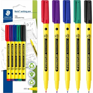 STAEDTLER Noris Handwriting Pen - Assorted Pack of 5 - Picture 1 of 9