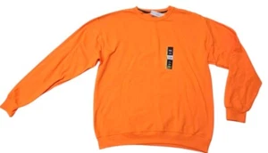 Men's Fleece Crewneck Sweatshirt Blaze Orange Sz. L(42-44) Odor/Moisture Control - Picture 1 of 5