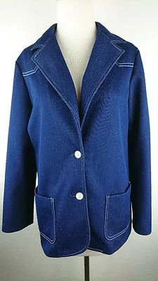 Jaqueta Camisa Jeans Vintage Alamode of California ILGWU Feminina 14 EUA T3 - Imagem 1 de 4