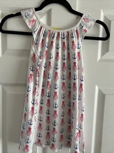 Roller Rabbit Girls 5 Pajama Nightgown Coastal Octopus Anchor Nautical - Picture 1 of 5