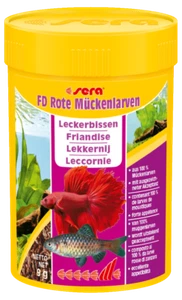 Sera FD Rote Mückenlarven 100ml - Leckerbissen aus 100% Mückenlarven MHD 07/23 - Bild 1 von 1