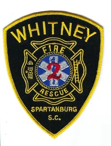 Whitney Fire Rescue 2 in Spartanburg SC South Carolina patch - NEW! Clothback - Picture 1 of 1