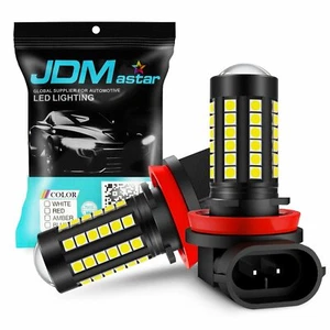 JDM ASTAR 2x 3200lm H11 H16 3030 Super Bright 6000K White LED Fog Light Bulbs - Picture 1 of 9