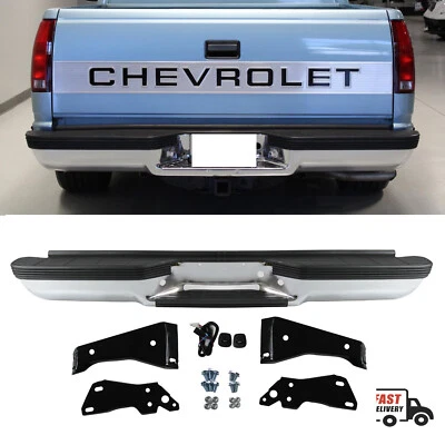 Chrome Rear Bumper For 1988-2000 Chevrolet C1500 C2500 K1500 K2500 Fleetside Foto 1 de 4