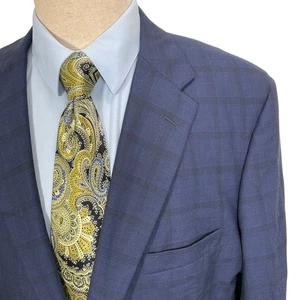 Hickey Freeman Anzüge Herren 46 37 W 30 L marineblau kariert maßgeschneidert Wolle klassisch USA Vintage - Bild 1 von 18