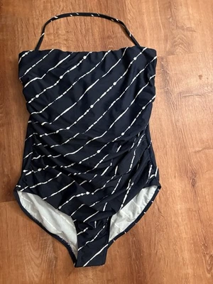 Traje de baño de una pieza para mujer An Antiqua - blanco y negro 12 correa para el cuello NUEVO Foto 1 de 3