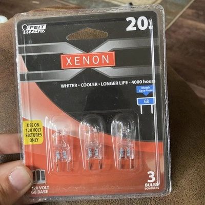 SEALED Light Bulbs BPXN20/G8/3 Xenon 20 Watt 120 Volt G8 Base by Feit Electric - Image 1 of 2