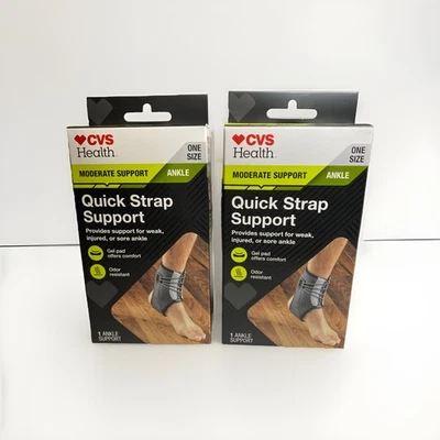 2x CVS Health Soporte Moderado Tobillo Correa Rápida Soporte Talla Única Foto 1 de 4