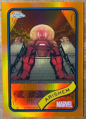2025 Topps Chrome Marvel, Orange Refractor /25 - Arishem - Image 1 of 3