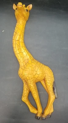 Настенный пластиковый декор для детской комнаты 1970-е HOMCO желтый жираф 17 дюймов - Изображение 1 из 2