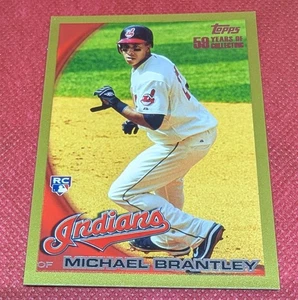 2010 Topps Gold Serie # 0054/2010 Michael Brantley RC #270 Indians/Guardians  - Bild 1 von 3