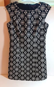 Vintage Signature, Robbie Bee, tailliertes gerades Etuikleid/Kleid grau, schwarz, weiß Gr. 4P - Bild 1 von 6