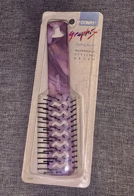 NEW Vintage 1990's Graphix Conair Brush 7 Row Large Size Vent Brush - Image 1 of 4