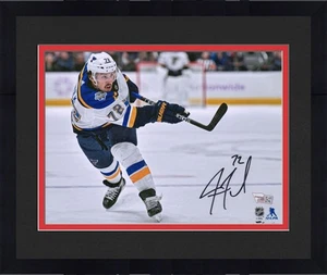 Frmd Justin Faulk St. Louis Blues Signed 8" x 10" White Jersey Shooting Photo - Picture 1 of 1