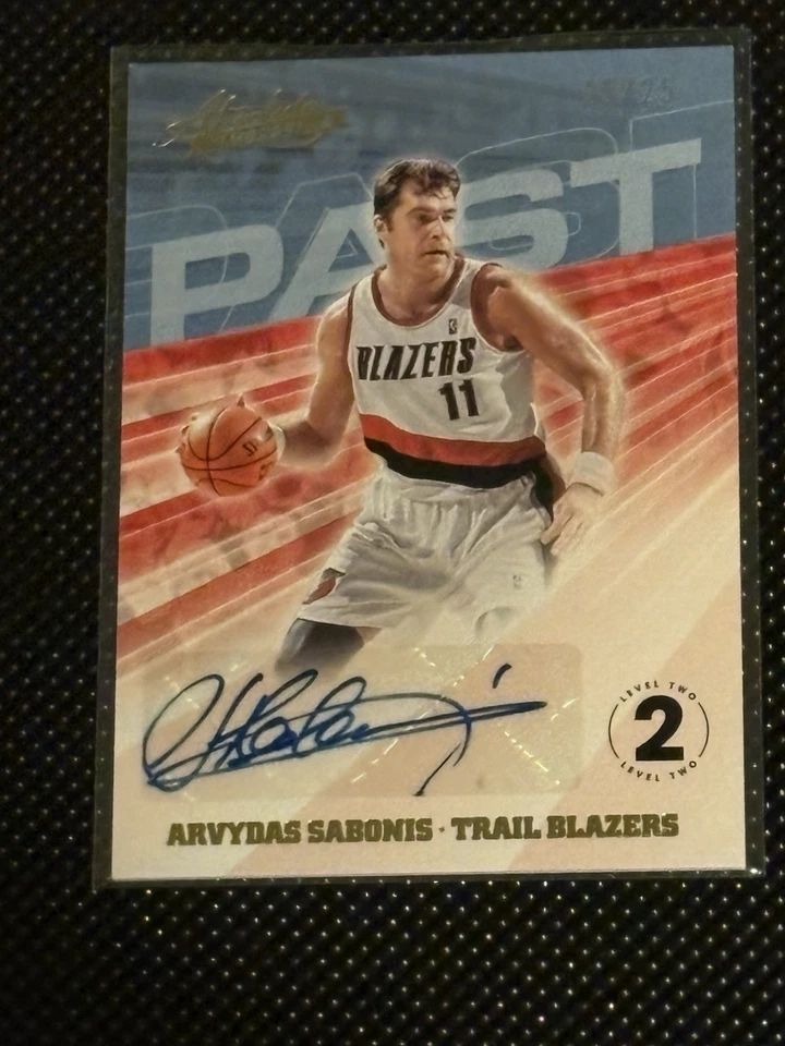 2018  Absolute - Past Auto Arvydas Sabonis #PA-ASB Level 2 /25 - Image 1 of 2