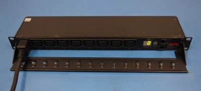 APC AP7821 8-Outlet (C13) Rack PDU, Metered, 1U, 16A, 208/230V (Rack-Mountable) - Image 1 of 4