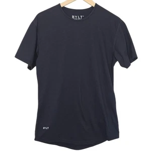 Camiseta BYLT Azul Marino Para Hombre Corte Caída Premium Básicos Activa Informal Talla Pequeña - Imagen 1 de 9