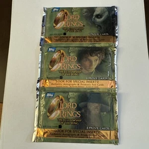 Topps 2001 Lord of The Rings Movie Cards Fellowship Of The Ring 3 Packs LOTR - Picture 1 of 2