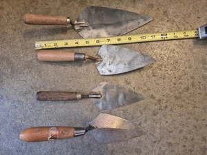 lot of 4 vintage wood handle pointer bricklayers trowel Dresden NS - Picture 1 of 2