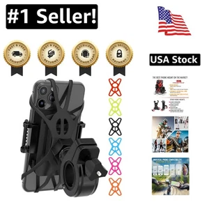Durable Handlebar Phone Holder for Bicycles, ATVs & Scooters - 6 Colors Included - Picture 1 of 10