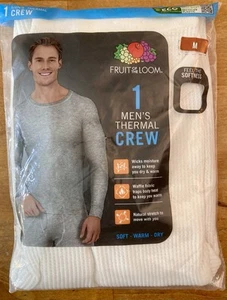 Camisa Base Waffle Térmica FRUIT OF THE LOOM Para Hombre Talla Mediana M Blanca Cuello Redondo - Imagen 1 de 2