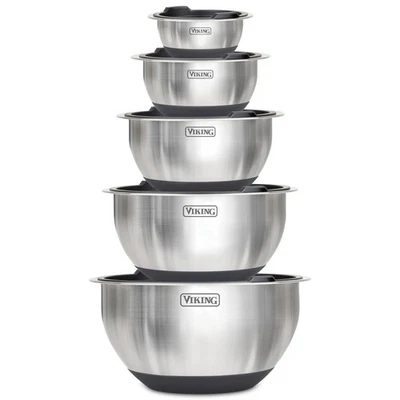 Mixing Bowls Set, 10 Piece Stainless Steel Kitchen Cookware, Non-Slip Silicon... - Image 1 of 4