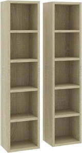 Armadi CD 2 Pezzi Rovere Sonoma 21X16X93,5 Cm Truciolare - Foto 1 di 12
