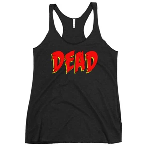 Dead Depressed Gothic Emo Style Women's Racerback Tank Top Shirt - Picture 1 of 13