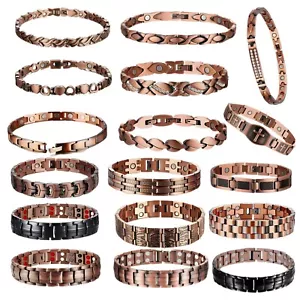 Kupfer Magnet Armband Kette Glied Vintage Stil Klasse Mode Herren Damen Geschenk - Bild 1 von 45