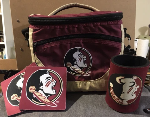 Florida State Seminoles Insulated Cooler Soft Sided, Coasters & Koozie Cover