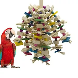 Bird Cage Bite Toy For African Grey Macaws Cockatoos Large Parrot Chewing Toys - Picture 1 of 9