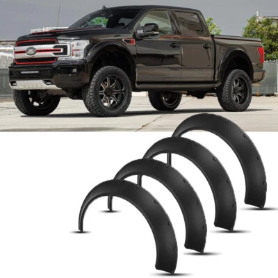 33" Car Fender Flares Mudguard Wheel Arches Extra Wide Kit For Ford F-150 F-250 Foto 1 de 4