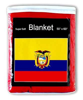 Manta de viaje polar bandera ecuador *nueva* 50"x60" Bandera ecuatoriana Manta Cobija Foto 1 de 2