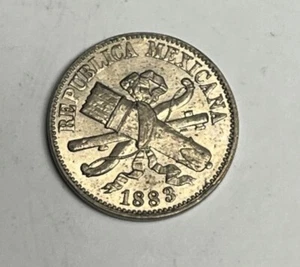 Mint State 1883 MEXICO 1 Centavo, Original MS Condition Mexican Coin 3 - Picture 1 of 2