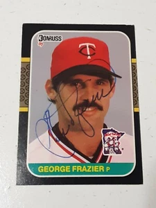 George Frazier Minnesota Twins 1987 Donruss Autograph Card #564 READ DESCRIPTION - Picture 1 of 2
