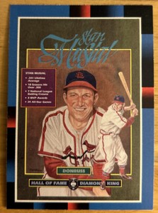 1988 Donruss Stan Musial Hall Of Fame Diamond King Puzzle Card 641 Cardinals O/C