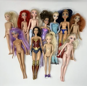 Mattel Disney Barbie Elsa Anna Ariel DC Comic Zuru Sparkle Jojo Mixed Lot of 11 - Picture 1 of 24
