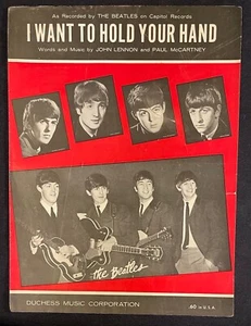 orig 1963 BEATLES I Want to Hold Your Hand SHEET MUSIC - Picture 1 of 10