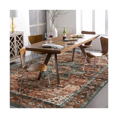 Moynesa 9x12 Ultra-Thin Vintage Medallion Area Rug for Living Room, Bedroom, ... - Image 1 of 4