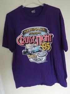 Vtg St. Ignace Michigan Cruise Night '95 June 23rd T-Shirt Men XL Screen Stars 2 - Picture 1 of 5