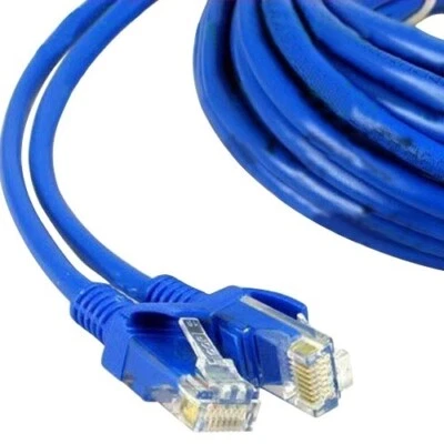 Ethernet Internet RJ45 Network LAN Cable Cord Wire Male To male Connector Blue - Image 1 of 4