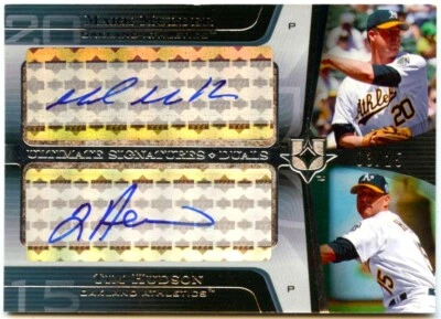 MARK MULDER TIM HUDSON 2004 UPPER DECK ULTIMATE DUAL AUTO SP 3/25 ATHLETICS - Image 1 of 2