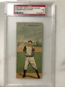 1911 Mekka Zigaretten T201 C. Seymour / J. Dygert PSA 3 sehr guter Zustand - Bild 1 von 2