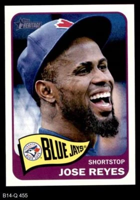 2014 Topps Heritage #455 Jose Reyes Portrait Blue Jays SHORT-PRINT 8 - NM/MT - Image 1 of 2