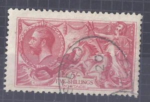 GB, KGV, 5/- caballo de mar, sg 416, buen usado, gato £135 - Imagen 1 de 1
