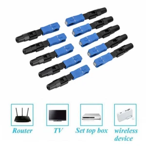 10x Fiber Optic Quick Fast Connector Adapter For UPC FTTH SC Single Multi Mode - Picture 1 of 7